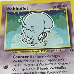 Pokemon TCG Wobbuffet Neo Discovery 16/75 Holo Unlimited Rare Card LP - Image 2