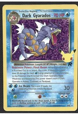 Dark Gyarados 8/82 Celebrations 25th Anniversary NM Holo Foil Rare Pokemon Card - Image 1
