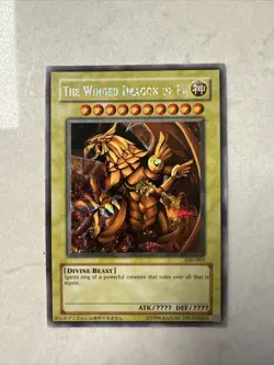 YuGiOh Card English Winged Dragon Of Ra GBI-003 Secret Rare 2003 - Image 1