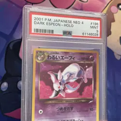 Pokemon Card | PSA 9 Dark Espeon Japanese No.196 LV.32 Neo Genesis Vintage Holo - Image 3