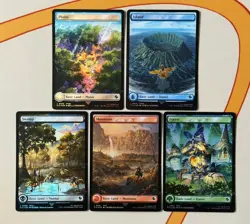 Final Fantasy MTG Chocobo Track Foil Stamped Lands Set Of 5 - Sleeved - Image 3