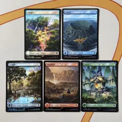 Final Fantasy MTG Chocobo Track Foil Stamped Lands Set Of 5 - Sleeved - Image 4