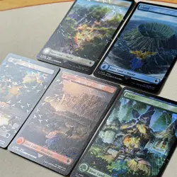 Final Fantasy MTG Chocobo Track Foil Stamped Lands Set Of 5 - Sleeved - Image 5