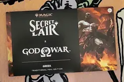 MTG Secret Lair x Playstation God Of War: Greek Foil Sealed In Hand - Image 1