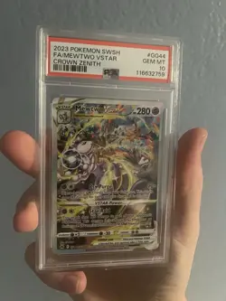 Pokemon Mewtwo VSTAR TCG Crown Zenith: Galarian Gallery GG44/GG70 PSA 10 - Image 1