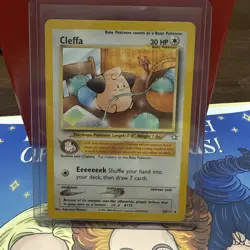 Cleffa 20/111 Neo Genesis Rare Non-Holo Vintage Pokemon TCG Card - Image 1