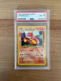 1999 Pokemon Game Charmeleon Base Set Near Mint PSA 8 Graded Card - Image 1