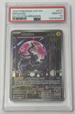 PSA 10 Miraidon #013 Scarlet & Violet Pokemon Center ETB Promo 💎GEM MINT💎 - Image 1