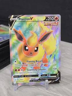 Pokemon Card TCG Flareon V Full Art 169/203 SWSH07: Evolving Skies 2021 Holo NM - Image 3