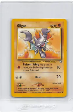 GLIGAR 59/111 - UNLIMITED - Neo Genesis - VINTAGE WOTC Pokemon Card - LP - Image 1
