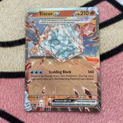 Pokemon TCG Obsidian Flames Eiscue EX 042/197 Holo Double Rare - Image 1
