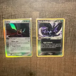 Pokemon TCG EX Delta Species Crobat 2/113 & Rocket Returns Dark Golbat 34/109 - Image 1