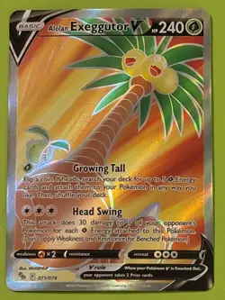 Alolan Exeggutor V (Full Art) 071/078 Pokemon GO Holo - Image 1