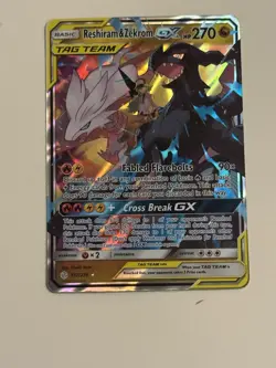 Pokemon Zekrom & Reshiram GX 157/236 Cosmic Eclipse Tag Team NM - Image 1