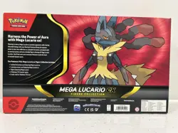 Pokemon TCG Mega Evolution Mega Lucario EX Figure Collection Box in hand - Image 4