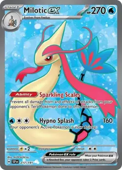 Pokemon TCG Milotic ex 217/191 Surging Sparks Full Art Double Rare Holo - Image 1
