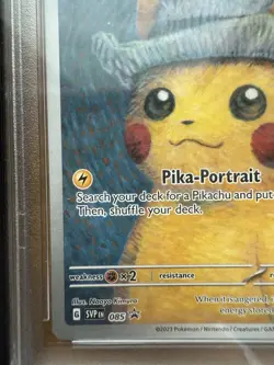 Pokemon Pikachu with Grey Felt Hat Van Gogh SVP EN 085 PSA 10 - Image 5