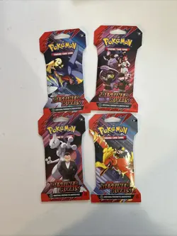 (4 packs) Destined Rivals Sleeved Booster Packs COMPLETE ART SET Pokemon SEALED - Image 1