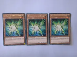 Yugioh! 3x Herald of Green Light MZTM-EN062 Rare 1st Ed NM - Image 1