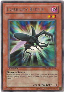 Yu-Gi-Oh! Infernity Beetle (LP) 1st edition Rare TSHD-EN014 - Image 1
