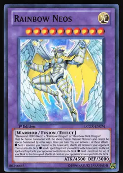 Yugioh! Rainbow Neos LCGX-EN074 Super Rare 1st Ed NM/MINT - Image 1