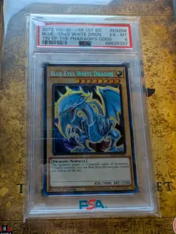 PSA 6 Blue Eyes White Dragon Tin Of The Pharoahs Gods Yu-Gi-Oh! MP22-EN266 - Image 1