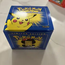 Vintage Sealed Pokemon Pikachu 23K Gold-Plated Trading Card With Red Pokeball Di - Image 1