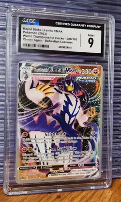 Rapid Strike Urshifu VMAX 088 World Championship 2022 Promo Pokemon Card CGC 9 - Image 2