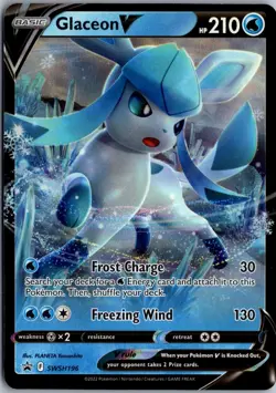 Glaceon V Promo SWSH: Sword & Shield Promo Cards SWSH196 NM Pokemon - Image 1