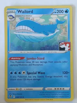 Wailord Uncommon Prize Pack Series Cards 038/195 NM - Image 1