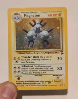 Pokemon Card - Magneton 9/130 Holo Rare - Base Set 2 (LP) - Image 1