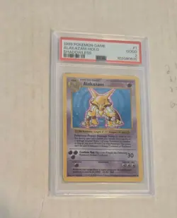Pokemon vintage Base set Shadowless Mewtwo Holo card, graded 3 + 2 - Image 3