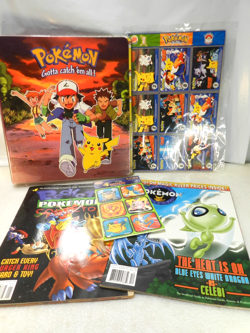 1999 Vintage Pokemon 3 Ring Binder Beckett Collector Books Stickers BK Cards Y35 - Image 1