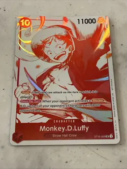 Monkey.D.Luffy ST10-006 3rd Anniversary Treasure Campaign One Piece Card TCG NM - Image 1