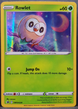 Rowlet SWSH220 Astral Radiance Promo Holo Pokemon Pokemon Card English NM - Image 1