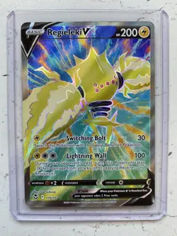 Pokemon Card Regieleki V 175/195 Ultra Rare Full Art Silver Tempest Near Mint - Image 1