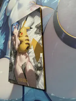 SERIALIZED 110/300 Rem Pokemon Card Spicy Waifu Double Sided Glitter Re: Zero - Image 3