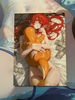 SERIALIZED 235/300 Rias Gremory Pokemon Card Spicy Waifu Double Sided Glitter - Image 1