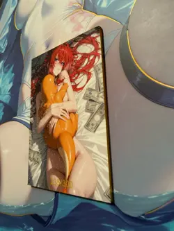 SERIALIZED 235/300 Rias Gremory Pokemon Card Spicy Waifu Double Sided Glitter - Image 3