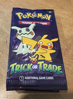 NEW / SEALED 21 Pack Lot Pokemon TCG Trick Or Trade 3 Card Booster Packs 2023 - Image 1