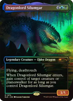 Magic The Gathering MTG DRAGONLORD SILUMGAR FOIL Secret Lair NM - Image 1