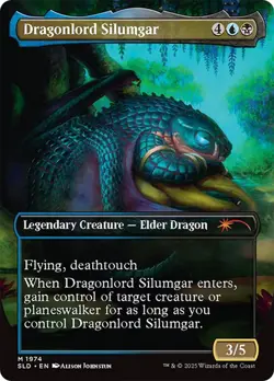 Magic The Gathering MTG DRAGONLORD SILUMGAR FOIL Secret Lair NM - Image 2