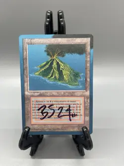MTG FBB Volcanic Island French Artist Altered/Signed 1994 - Image 1