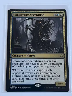 Consuming Aberration 238 MTG Foundations 2024 Mint - 9.0 + Non Foil Rare - Image 2