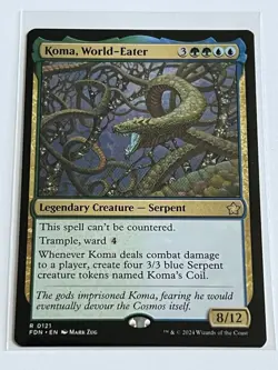Koma World Eater 121 MTG Foundations 2024 Mint - 9.0 + Non Foil Rare - Image 2