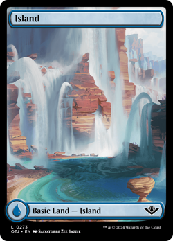 x4 Island OTJ MTG 273 FULL ART BASIC LAND M/NM 4x - Image 1