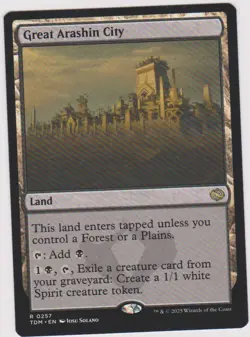 GREAT ARASHIN CITY X1 RARE MTG MAGIC N-MINT TARKIR ; DRAGONSTORM K1 LAND - Image 1