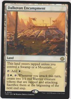 DALKOVAN ENCAMPMENT X1 RARE MTG MAGIC N-MINT TARKIR ; DRAGONSTORM K1 LAND - Image 1