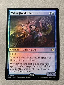 Magic the Gathering (MTG) Valley Floodcaller Bloomburrow Foil NM - Image 1