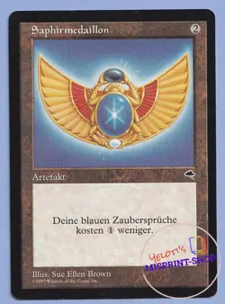 Sapphire Medallion Charlie Brown medallion MISPRINT MTG German - Image 1